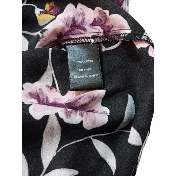 TORRID 0 HARPER BLOUSE‎ Top LG 12 Floral Romantic Artsy Office Career V-Neck - Picture 6 of 10